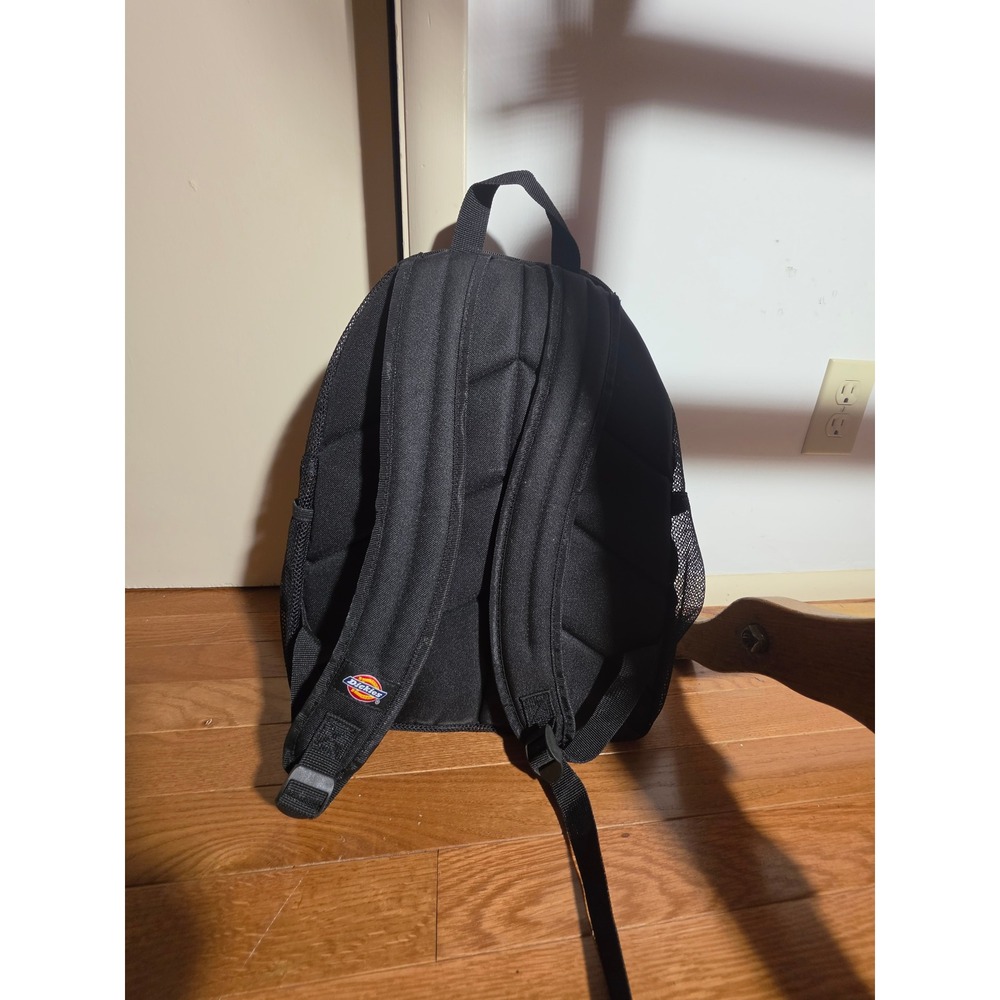 Dickies Mesh Backpack Unisex OS Black Excellent Security Stadium Utility Bag - Picture 3 of 4